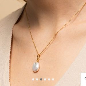 Mejuri organic pearl pendant necklace